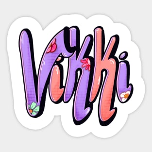 Vikki Girls and womens Personalized Custom name Vikki, Victoria,Vicky Sticker